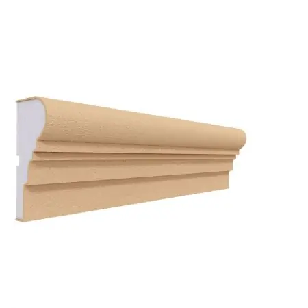 Ancadrament Fereastra pentru Exterior din Polistiren Expandat Laminat cu Rasina FP114, H 115 x L 50mm, Lungime 2 m