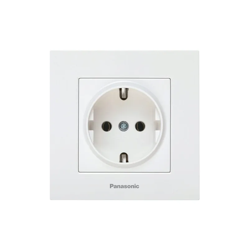 Priza schuko 2P+E simpla 16A 250V alb Panasonic P-KPS