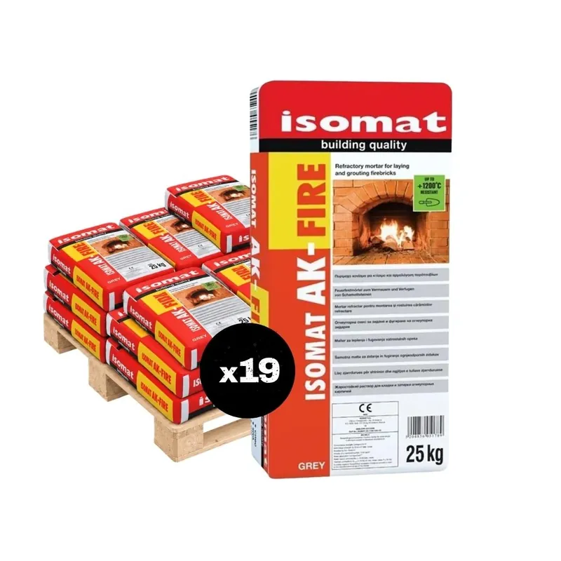 19 x SACI MORTAR DE CIMENT REFRACTAR 1200ºC